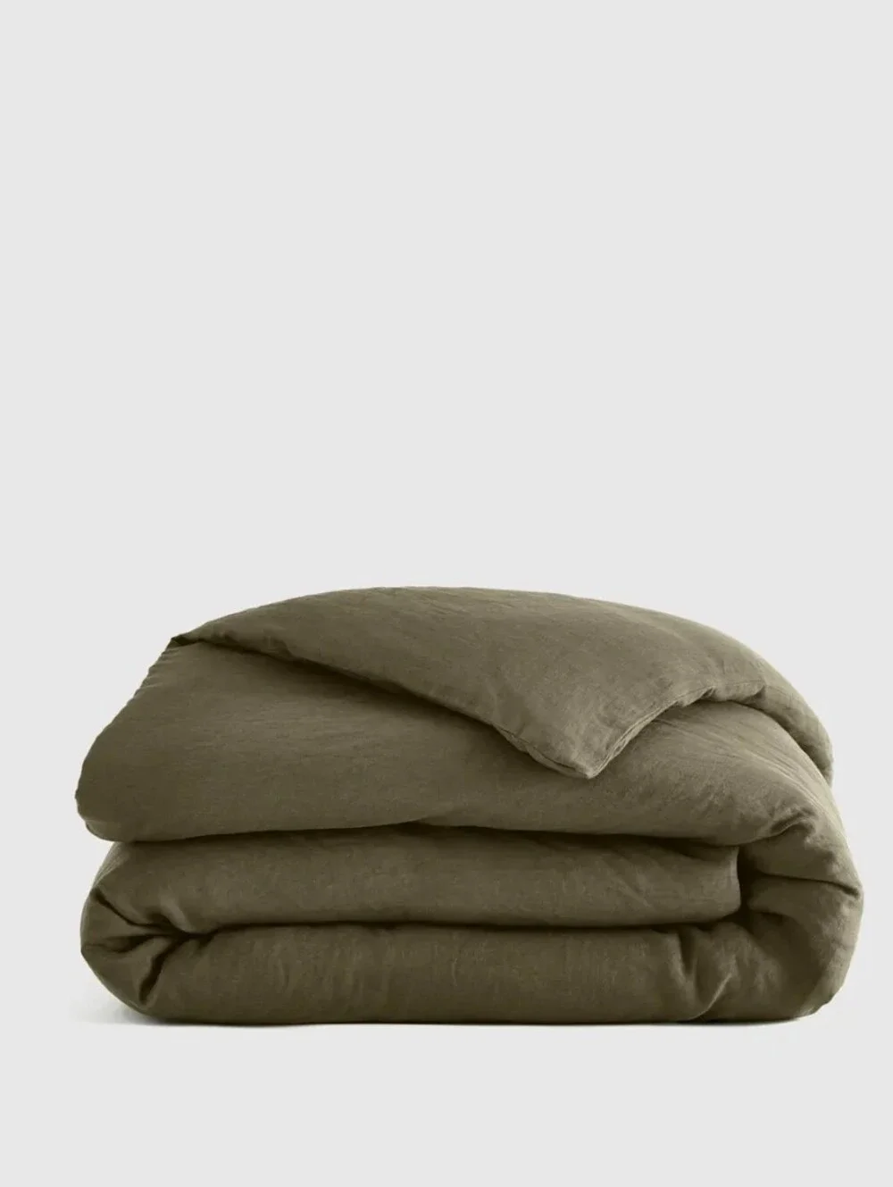 Quince European Linen Duvet Cover King/Cal King Dusty Olive NWOT